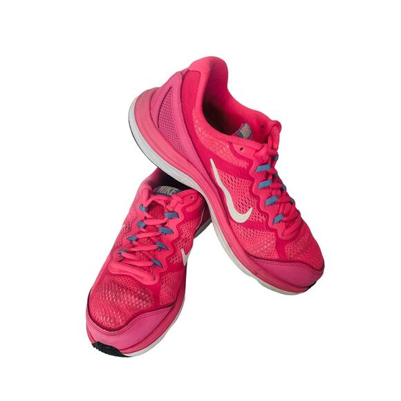 Nike Dual Fusion Run 3 Womens Hyper Pink Athletic Shoes Size 7 - Picture 1 of 6